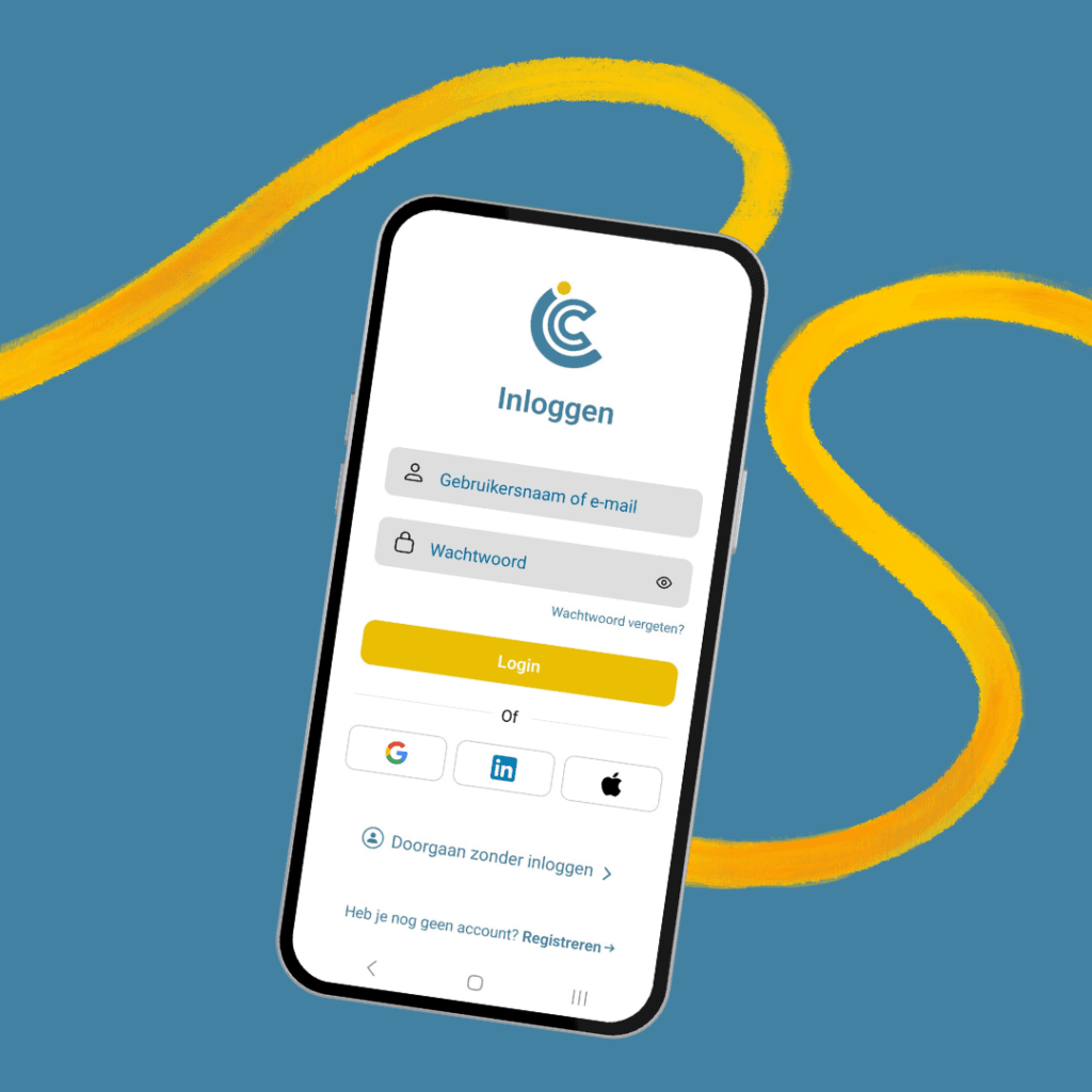 a phone with a yellow line drawn on it